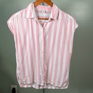 Candy striped button up blouse